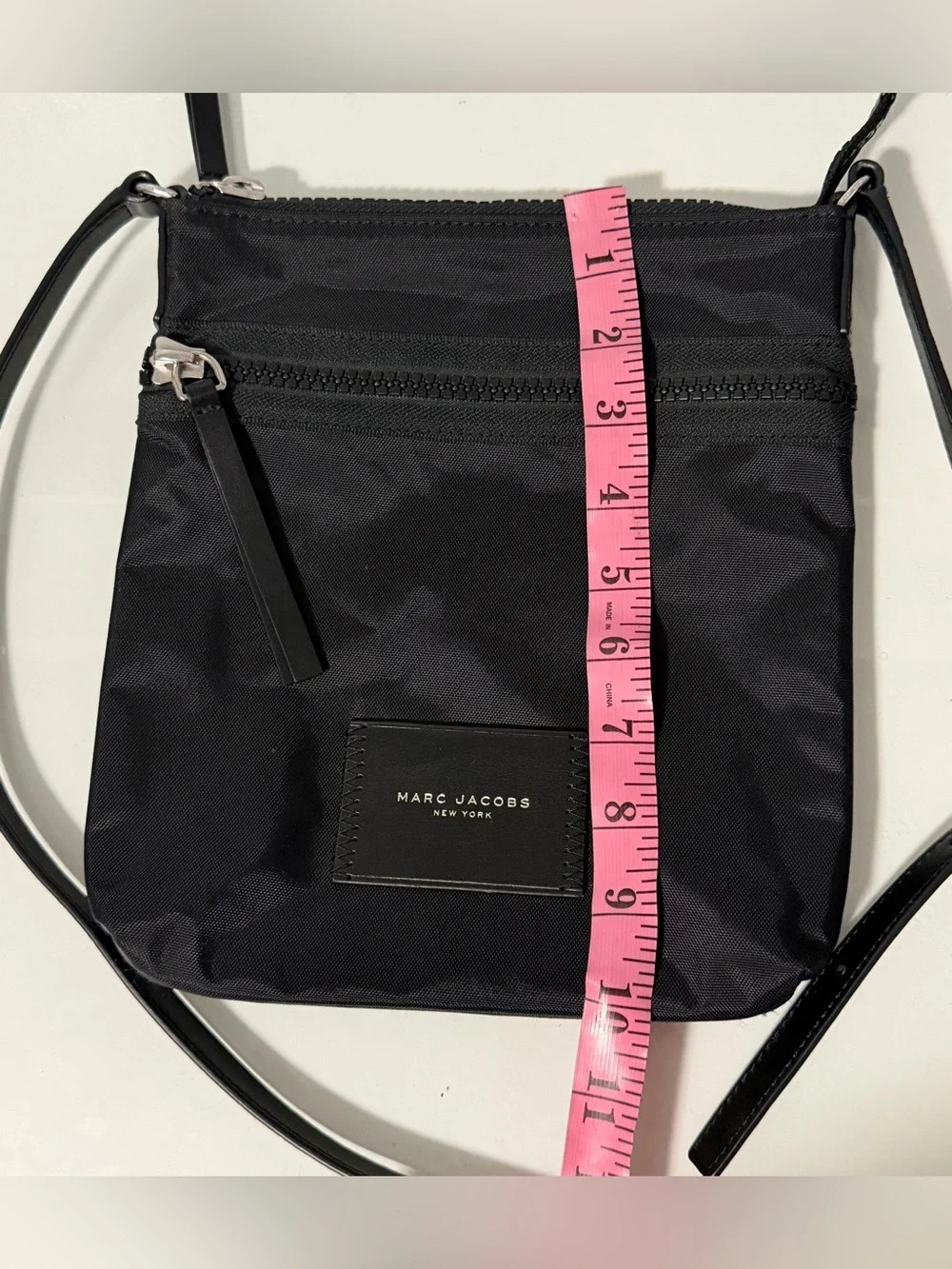 Marc Jacobs Black Nylon Logo Patch Shoulder Bag new no tags